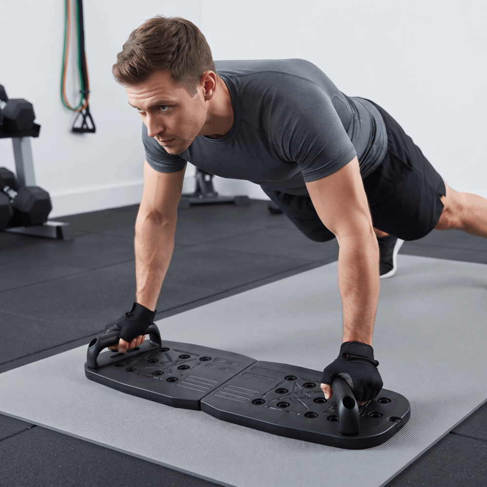 Push Up Board - Antislip push-upbord, draagbaar, opvouwbaar, voor buikspieroefeningen,