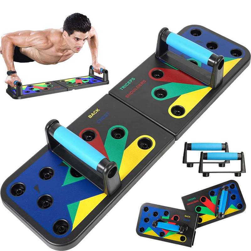 Push Up Board - Draagbaar opvouwbaar push-up board – kleurgecodeerde