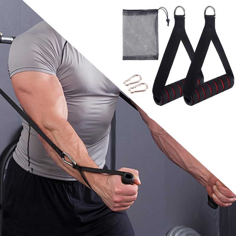 Yoga Fitness Resistance Band - 【F】Zware kabelmachinehandgreep met haak en D-ring,