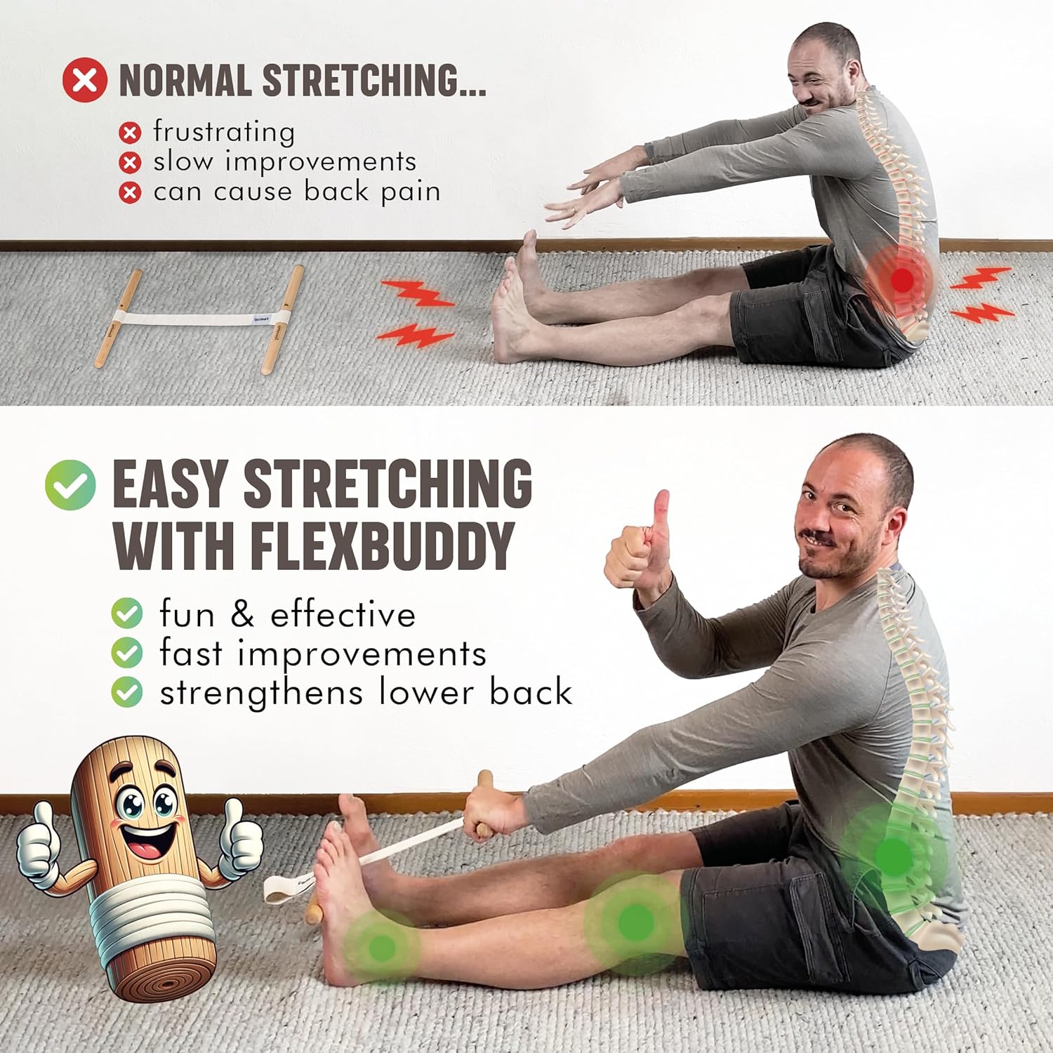 Hamstring-strekker, verstelbar - Yoga Of Fitness recensie en prijs