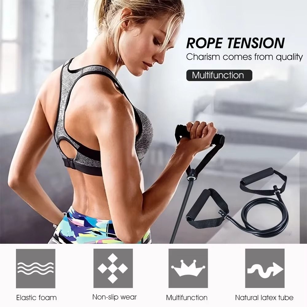 Met handgrepen, weerstandsband - Yoga Fitness Resistance Band recensie en prijs